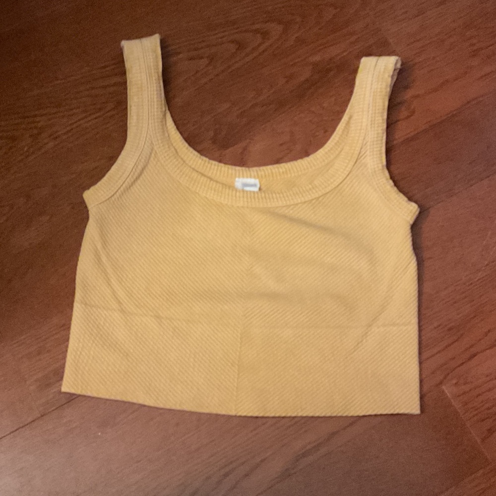 Nikibiki Mustard Ribbed Crop Top